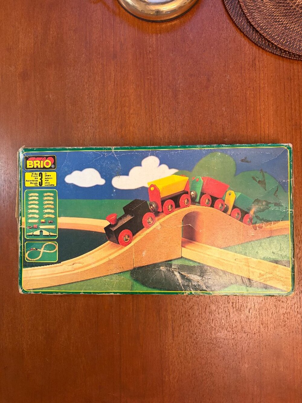 BRIO 33125 Wooden Trains & Tracks Toy Set In Original Box Vintage 1990s Used